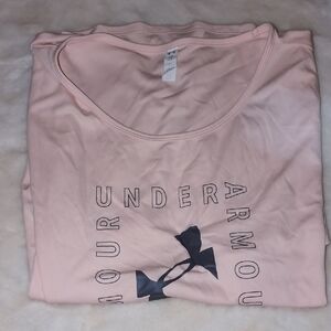 Under Armour Light Pink Tee with Black Logo
